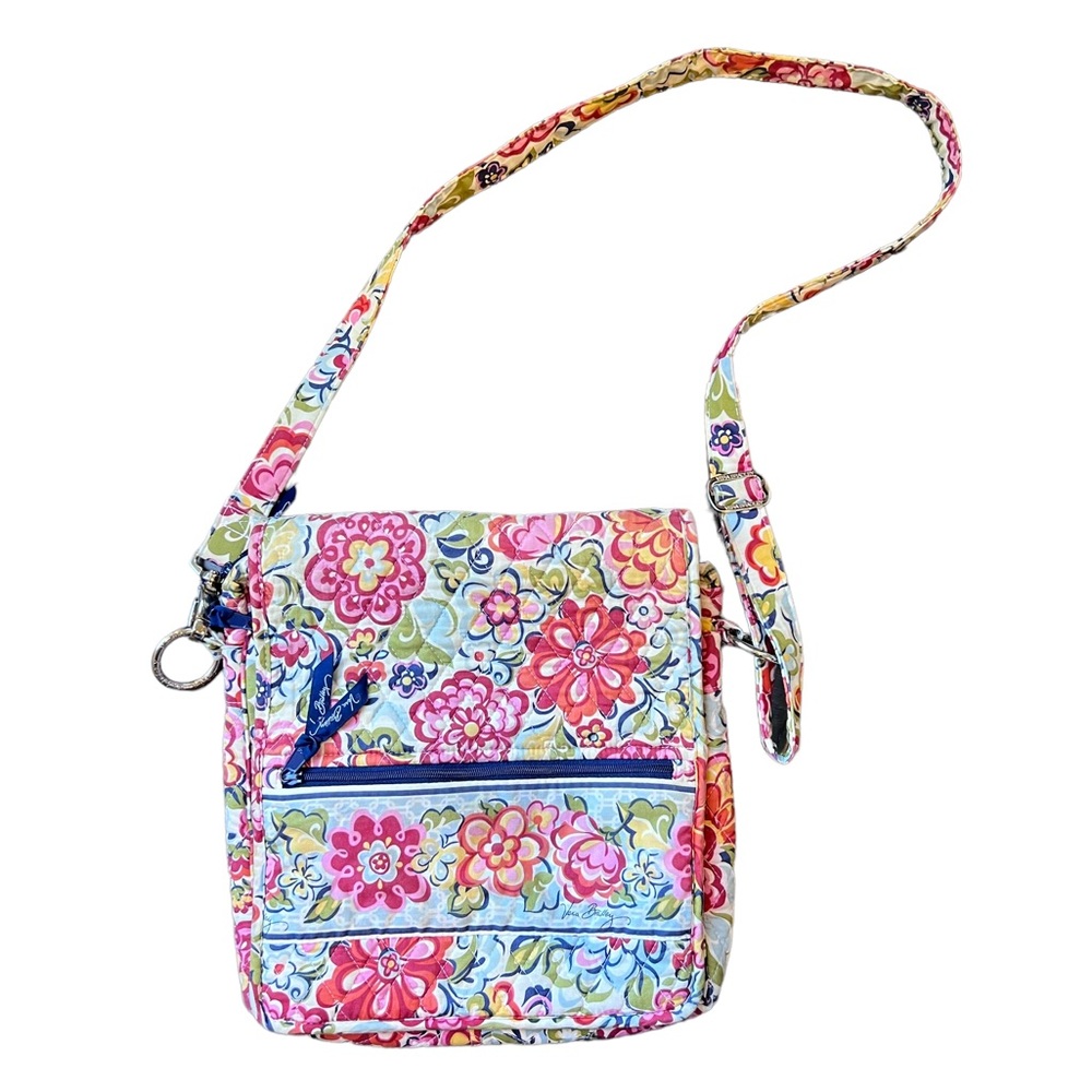 Vera Bradley Hope Garden (2009) Mailbag Cross Body Purse w/ Adjustable Strap